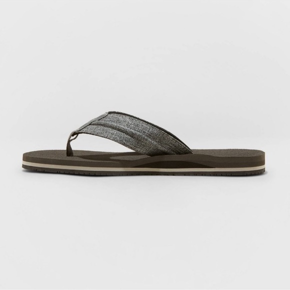 NWT Goodfellow & Co Men's Fred Flip Flop Sandals Gray Size S 7 / 8 - Picture 2 of 5